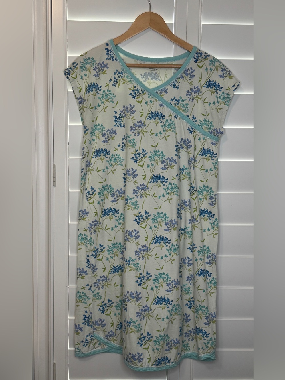 Asian Wrap Organic-Cotton A-Line Gown